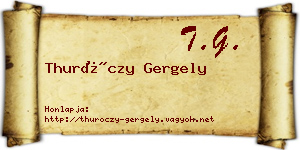 Thuróczy Gergely névjegykártya