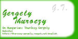 gergely thuroczy business card
