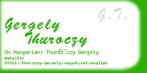 gergely thuroczy business card